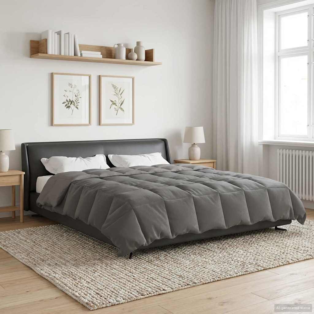 Duvet Invernale 200 x 240 cm Inverno Grigio chiaro Traspirante