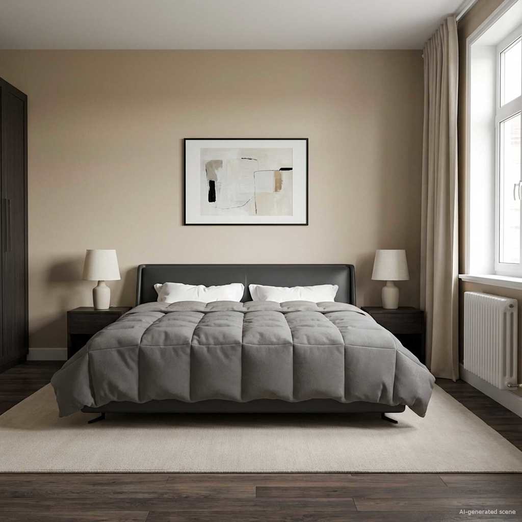 Duvet Invernale 200 x 240 cm Inverno Grigio chiaro Traspirante