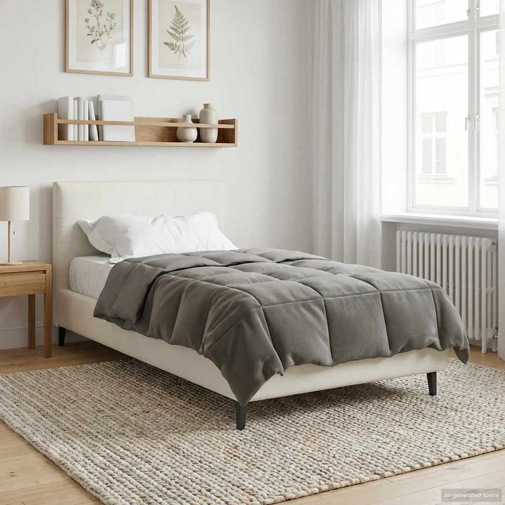 Duvet Invernale 135 x 200 cm Inverno Grigio chiaro Traspirante