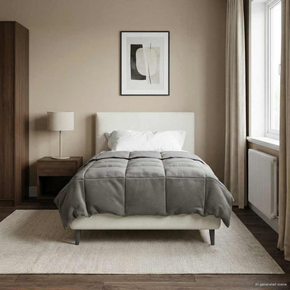 Duvet Invernale 135 x 200 cm Inverno Grigio chiaro Traspirante