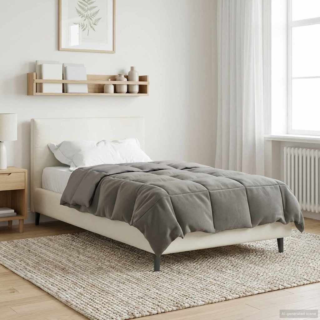 Duvet Invernale 140 x 220 cm Inverno Grigio chiaro Traspirante