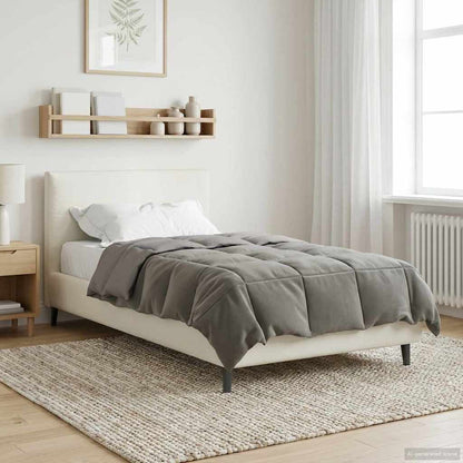 Duvet Invernale 140 x 220 cm Inverno Grigio chiaro Traspirante