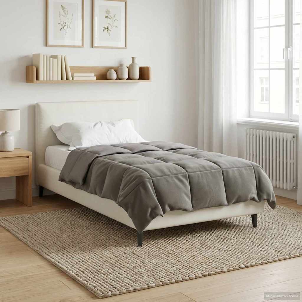 Duvet Invernale 155 x 220 cm Inverno Grigio chiaro Traspirante
