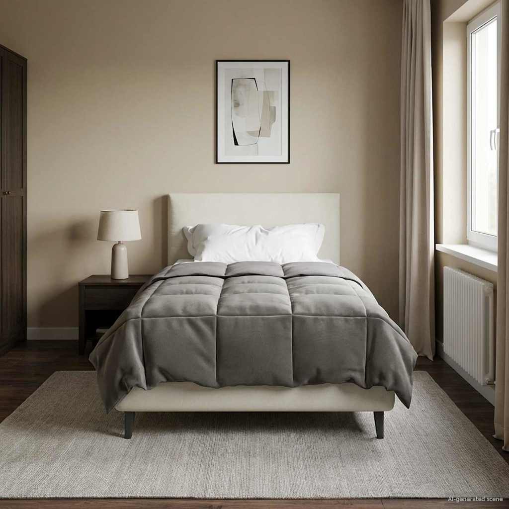 Duvet Invernale 155 x 220 cm Inverno Grigio chiaro Traspirante