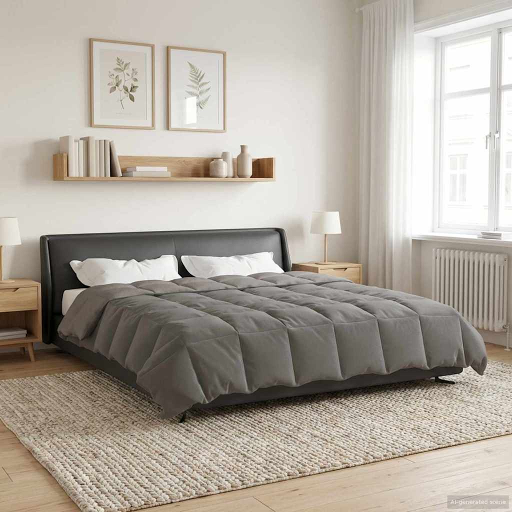 Duvet Invernale 240 x 260 cm Inverno Grigio chiaro Traspirante