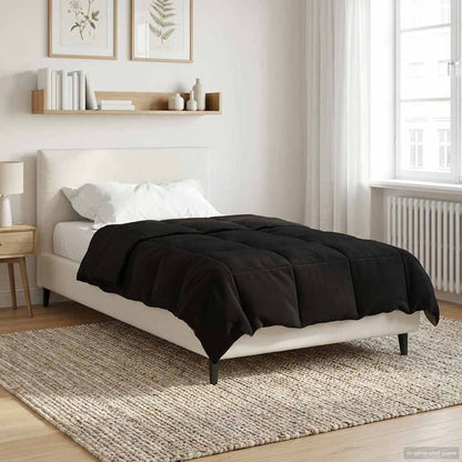 Duvet Invernale 135 x 200 cm Inverno Nero Traspirante