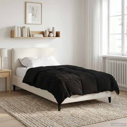 Duvet Invernale 155 x 200 cm Inverno Nero Traspirante
