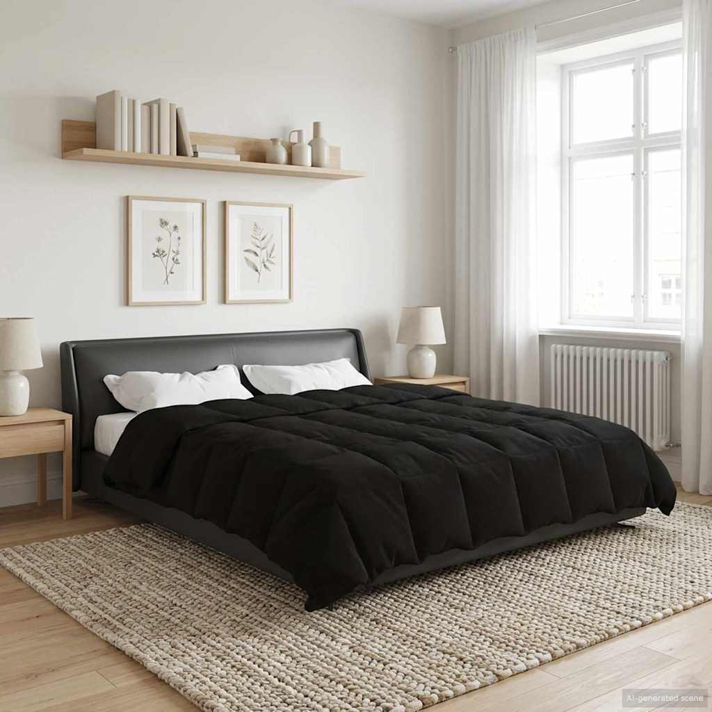 Duvet Invernale 200 x 200 cm Inverno Nero Traspirante