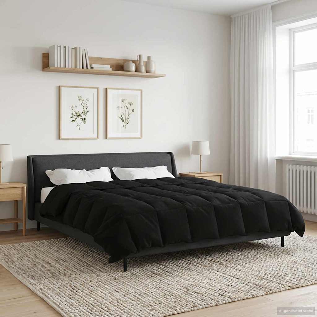 Duvet Invernale 200 x 240 cm Inverno Nero Traspirante