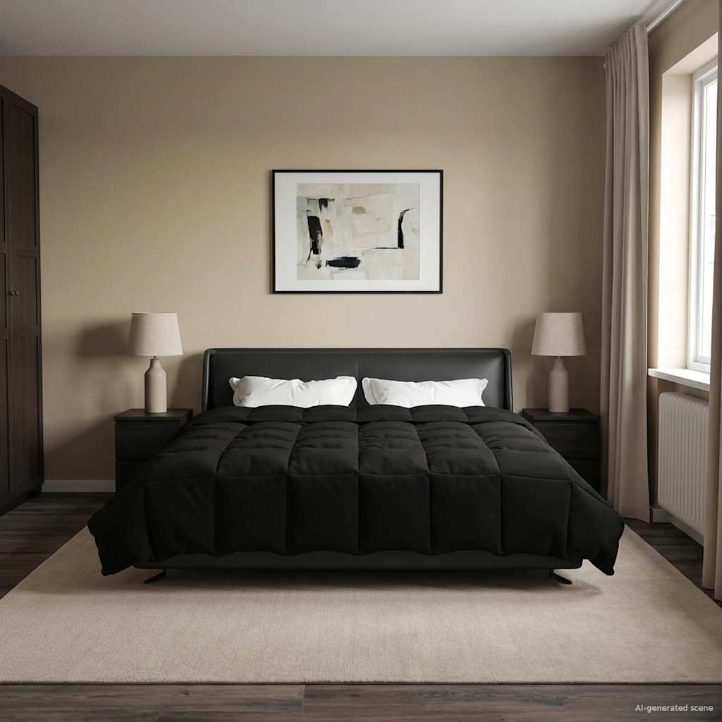 Duvet Invernale 200 x 240 cm Inverno Nero Traspirante