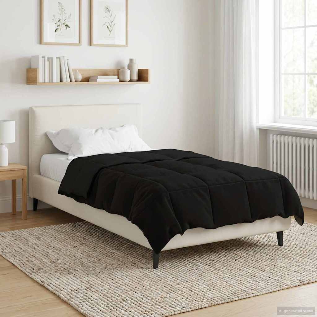 Duvet Invernale 135 x 220 cm Inverno Nero Traspirante