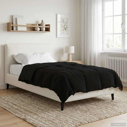 Duvet Invernale 140 x 220 cm Inverno Nero Traspirante