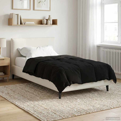 Duvet Invernale 155 x 220 cm Inverno Nero Traspirante