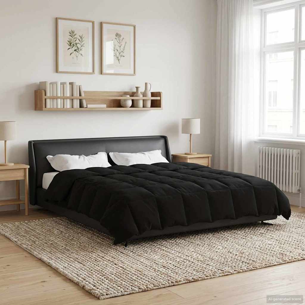 Duvet Invernale 220 x 260 cm Inverno Nero Traspirante