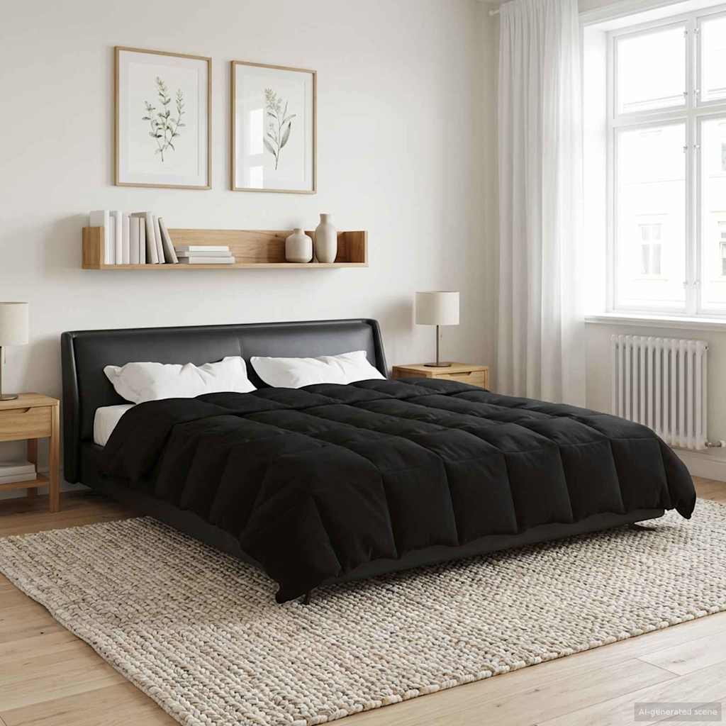 Duvet Invernale 240 x 260 cm Inverno Nero Traspirante