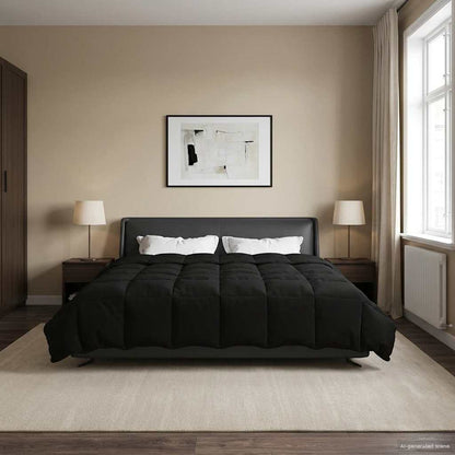 Duvet Invernale 240 x 260 cm Inverno Nero Traspirante