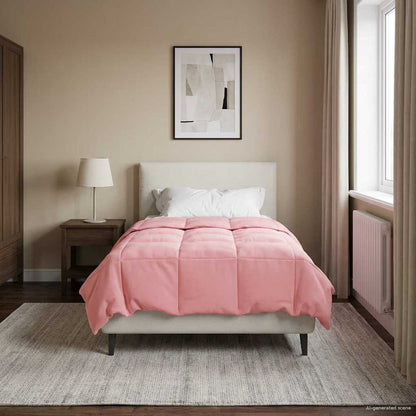 Duvet Invernale 155 x 200 cm Inverno Rosa Traspirante