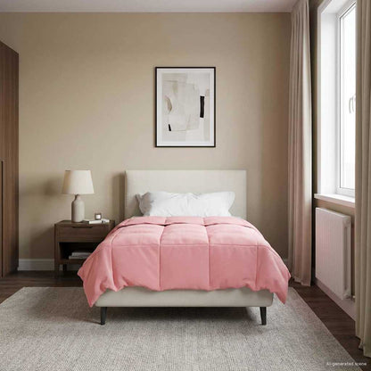 Duvet Invernale 135 x 220 cm Inverno Rosa Traspirante