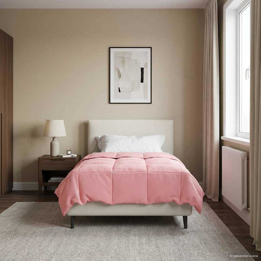 Duvet Invernale 135 x 220 cm Inverno Rosa Traspirante - homemem39