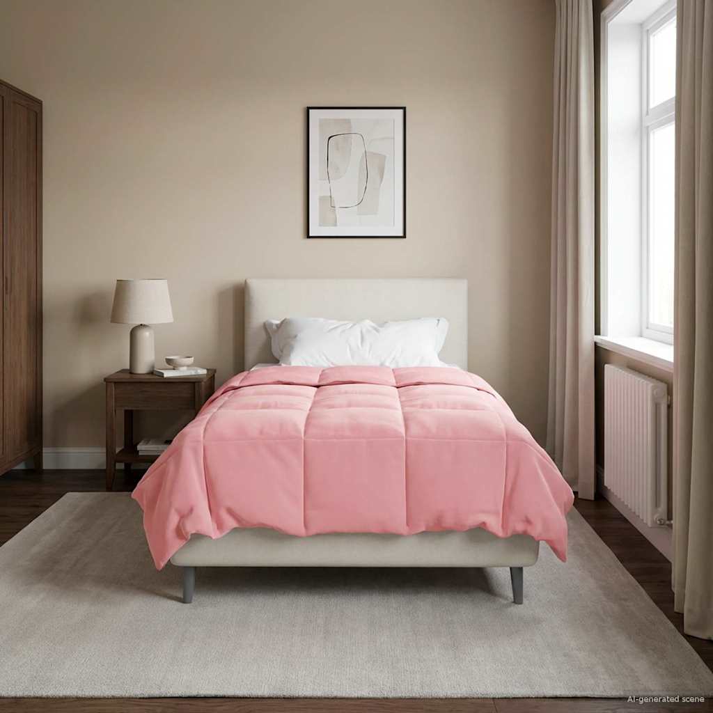 Duvet Invernale 140 x 220 cm Inverno Rosa Traspirante