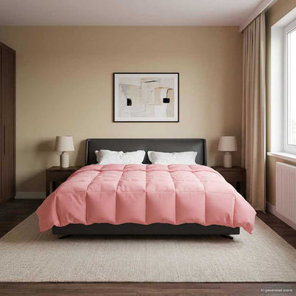 Duvet Invernale 220 x 260 cm Inverno Rosa Traspirante