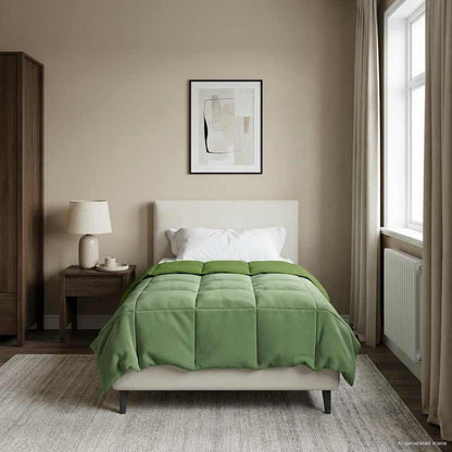Duvet Invernale 140 x 200 cm Inverno Verde Traspirante