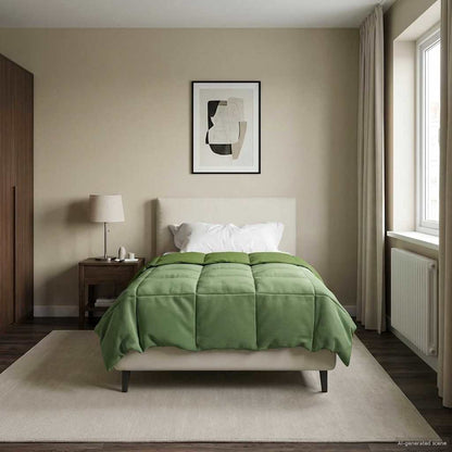 Duvet Invernale 155 x 200 cm Inverno Verde Traspirante