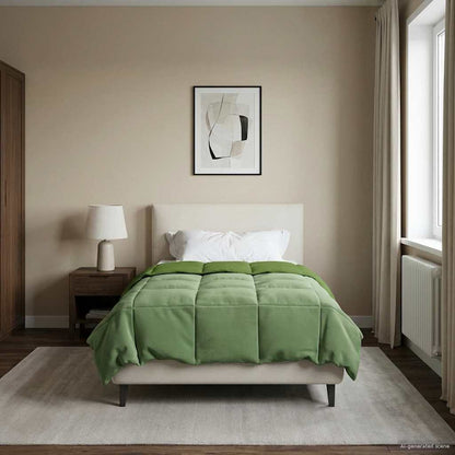 Duvet Invernale 140 x 220 cm Inverno Verde Traspirante