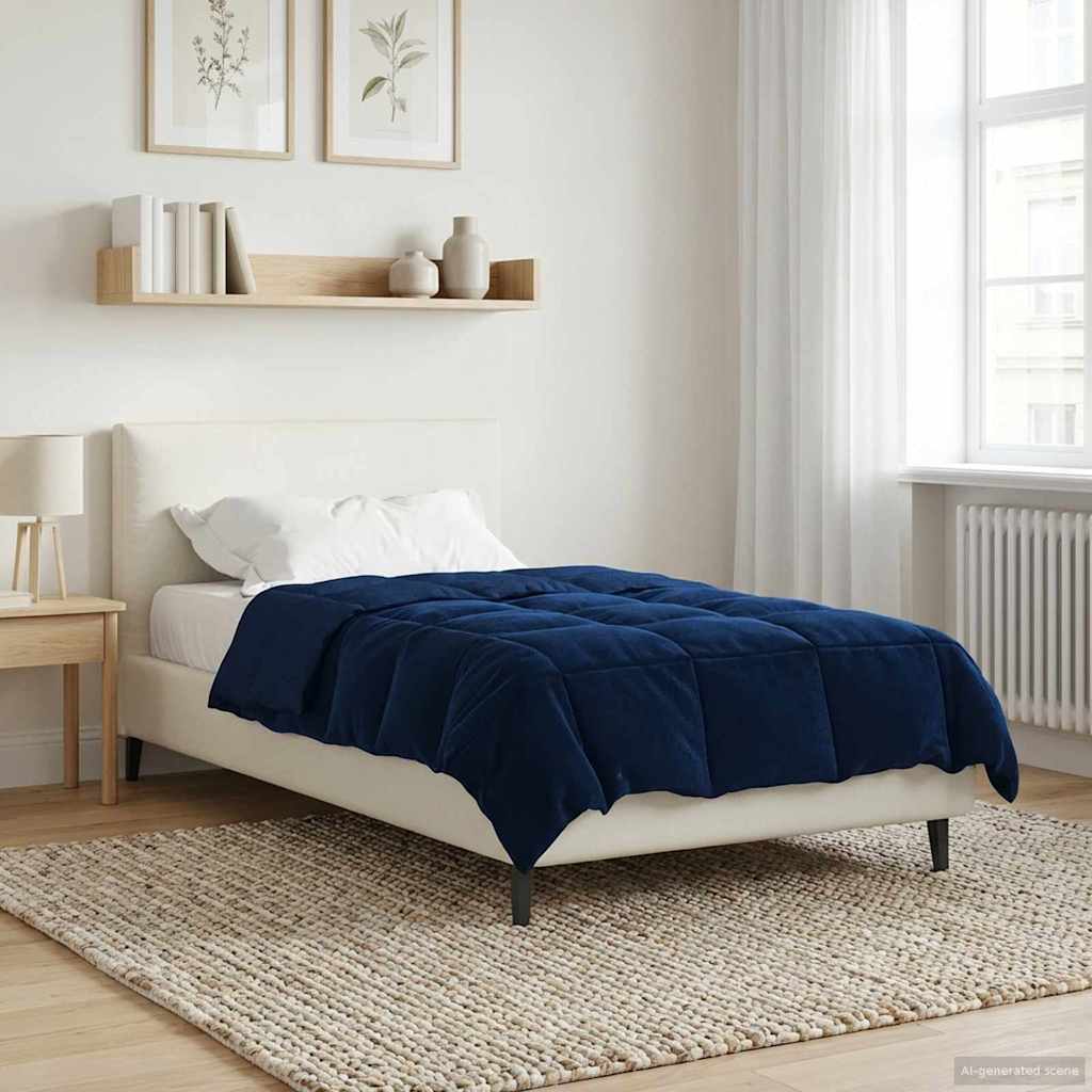 Duvet Invernale 135 x 200 cm Inverno Blu Scuro Traspirante