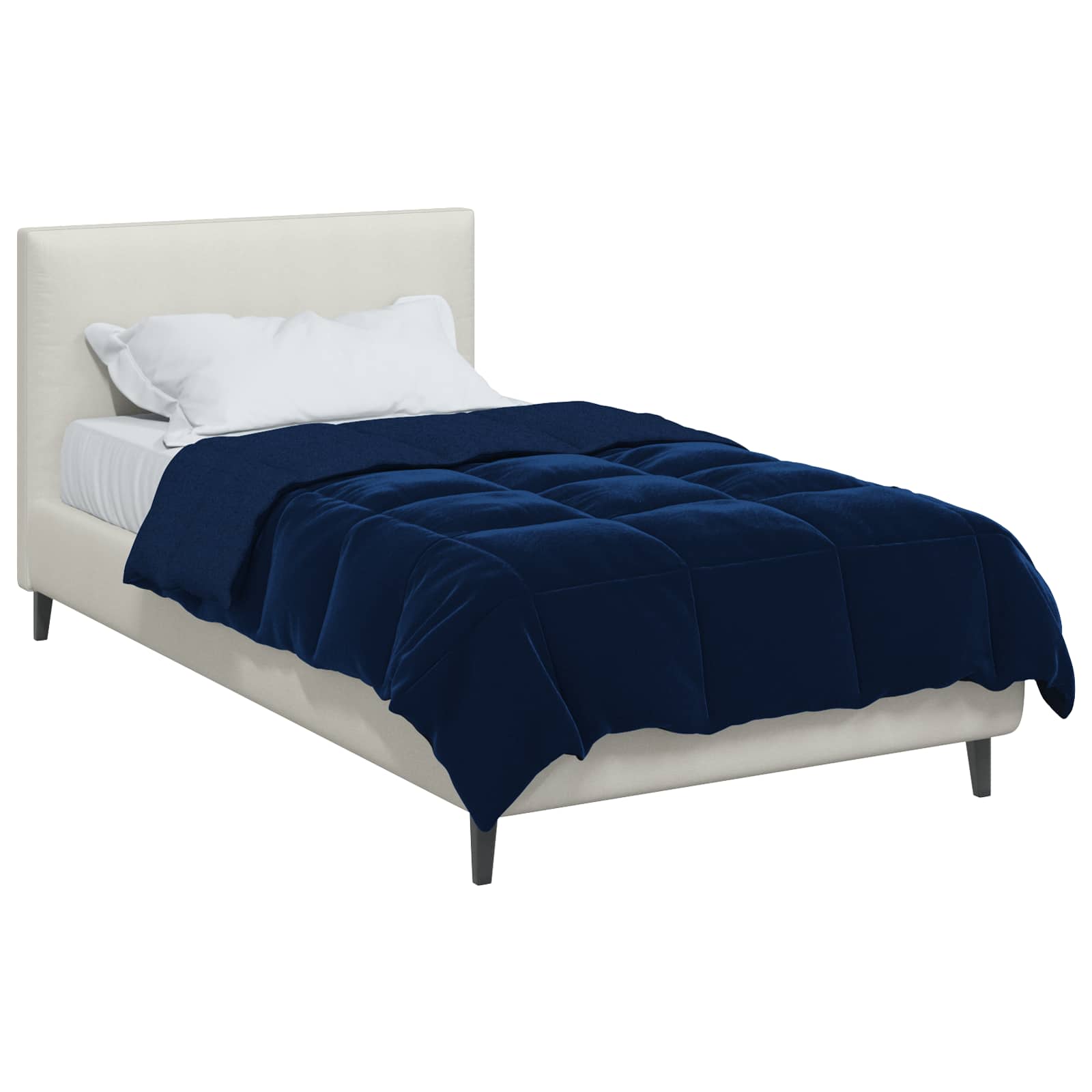 Duvet Invernale Trapuntato Blu Scuro 135 x 200 cm Microfibra | homemem39