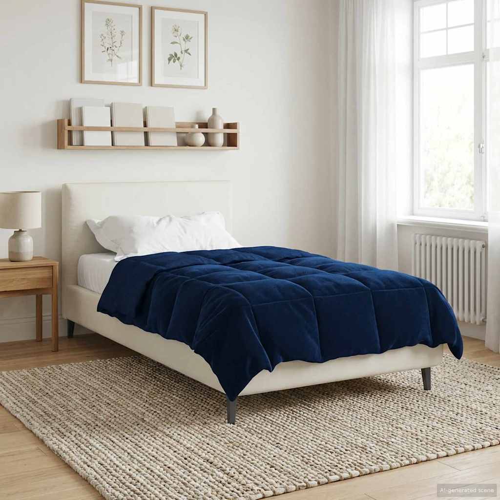 Duvet Invernale 140 x 200 cm Inverno Blu Scuro Traspirante