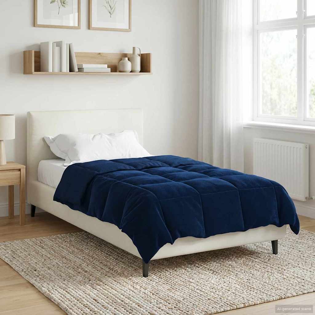 Duvet Invernale 155 x 200 cm Inverno Blu Scuro Traspirante