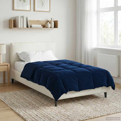 Duvet Invernale 155 x 200 cm Inverno Blu Scuro Traspirante