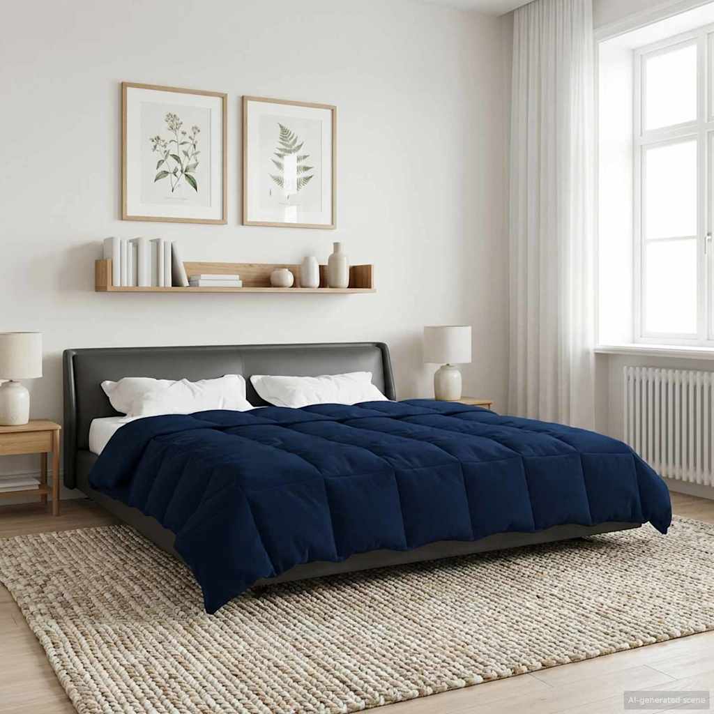 Duvet Invernale 200 x 200 cm Inverno Blu Scuro Traspirante