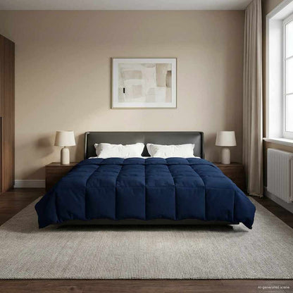 Duvet Invernale 200 x 200 cm Inverno Blu Scuro Traspirante
