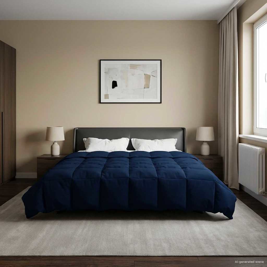 Duvet Invernale 200 x 240 cm Inverno Blu Scuro Traspirante