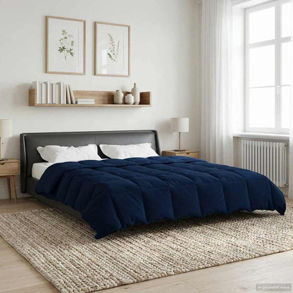 Duvet Invernale 200 x 220 cm Inverno Blu Scuro Traspirante