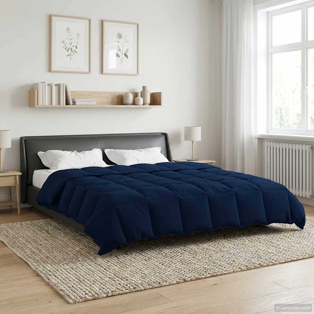 Duvet Invernale 240 x 260 cm Inverno Blu Scuro Traspirante