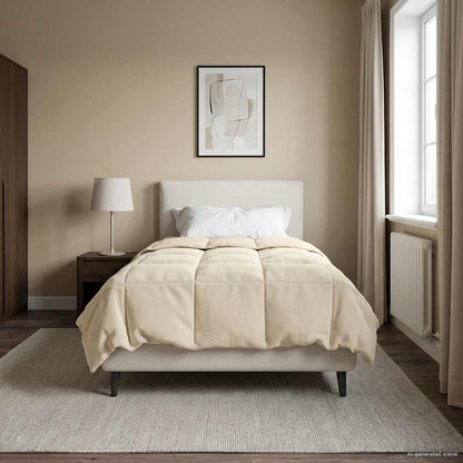 Duvet Invernale 155 x 220 cm Inverno Crema Traspirante