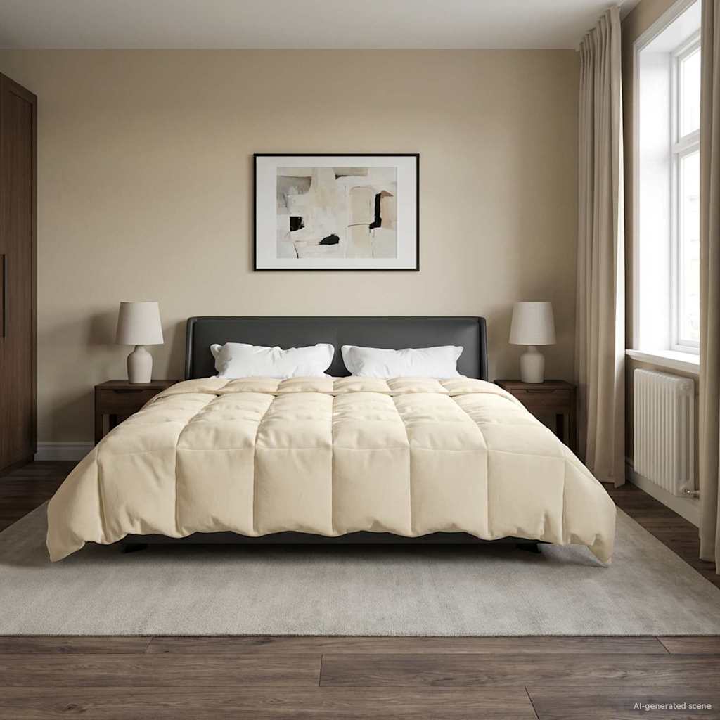 Duvet Invernale 240 x 260 cm Inverno Crema Traspirante