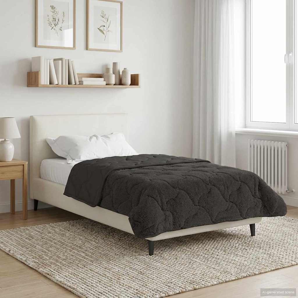 Piumino Letto Estivo 135 x 200 cm Estate Antracite Traspirante