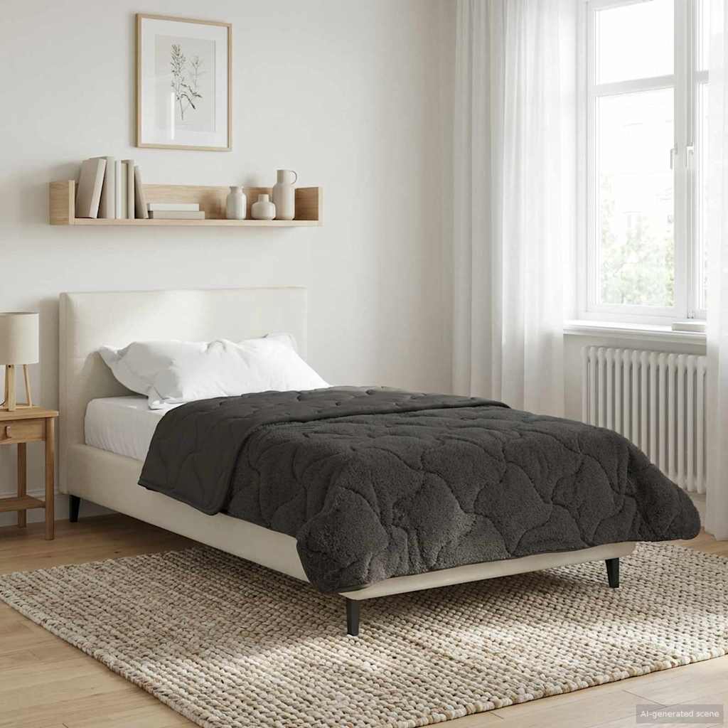 Piumino Letto Estivo 140 x 220 cm Estate Antracite Traspirante