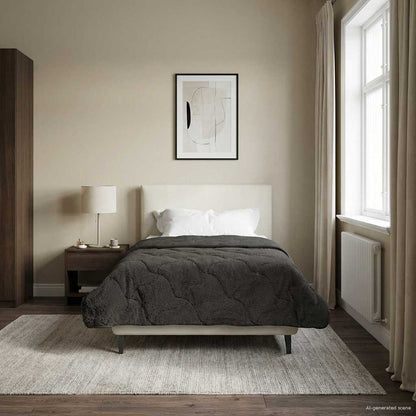 Piumino Letto Estivo 155 x 200 cm Estate Antracite Traspirante