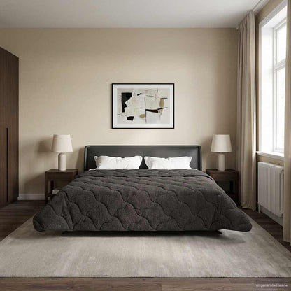 Piumino Letto Estivo 200 x 200 cm Estate Antracite Traspirante