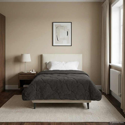 Piumino Letto Estivo 135 x 200 cm Estate Antracite Traspirante