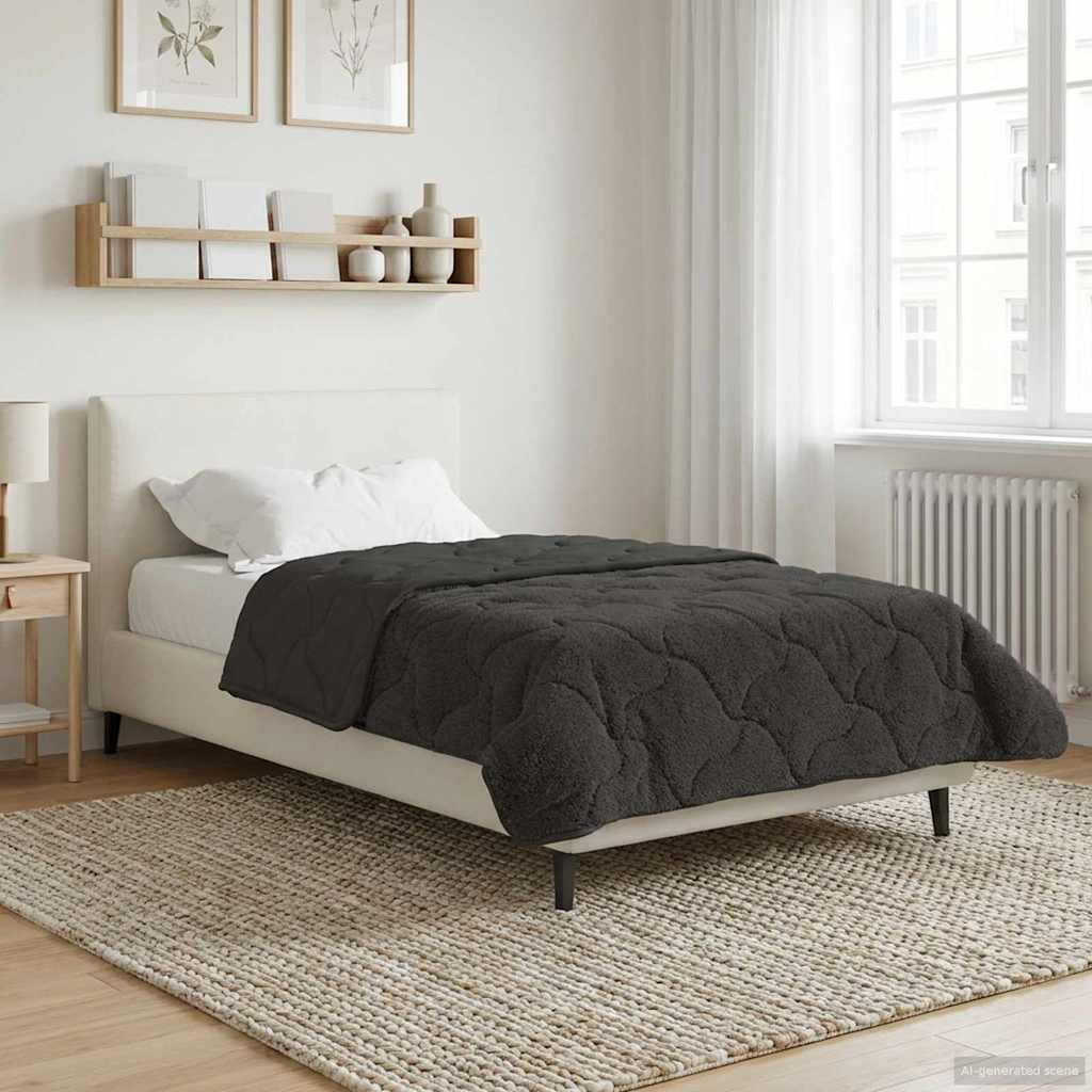 Piumino Letto Estivo 140 x 220 cm Estate Antracite Traspirante