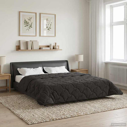 Piumino Letto Estivo 200 x 220 cm Estate Antracite Traspirante