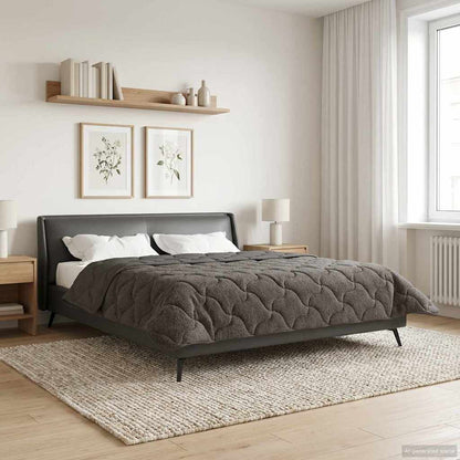 Piumino Letto Estivo 220 x 240 cm Estate Antracite Traspirante