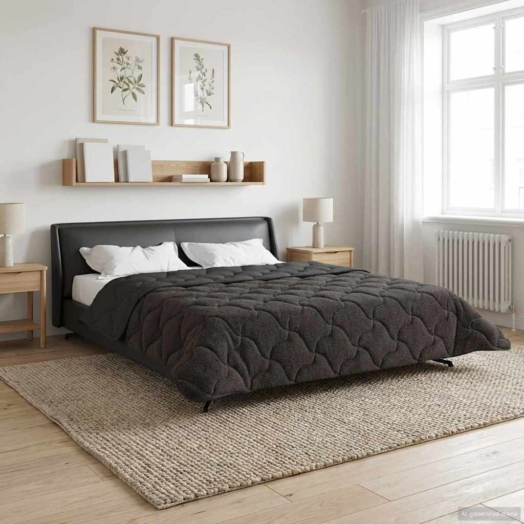 Piumino Letto Estivo 220 x 260 cm Estate Antracite Traspirante