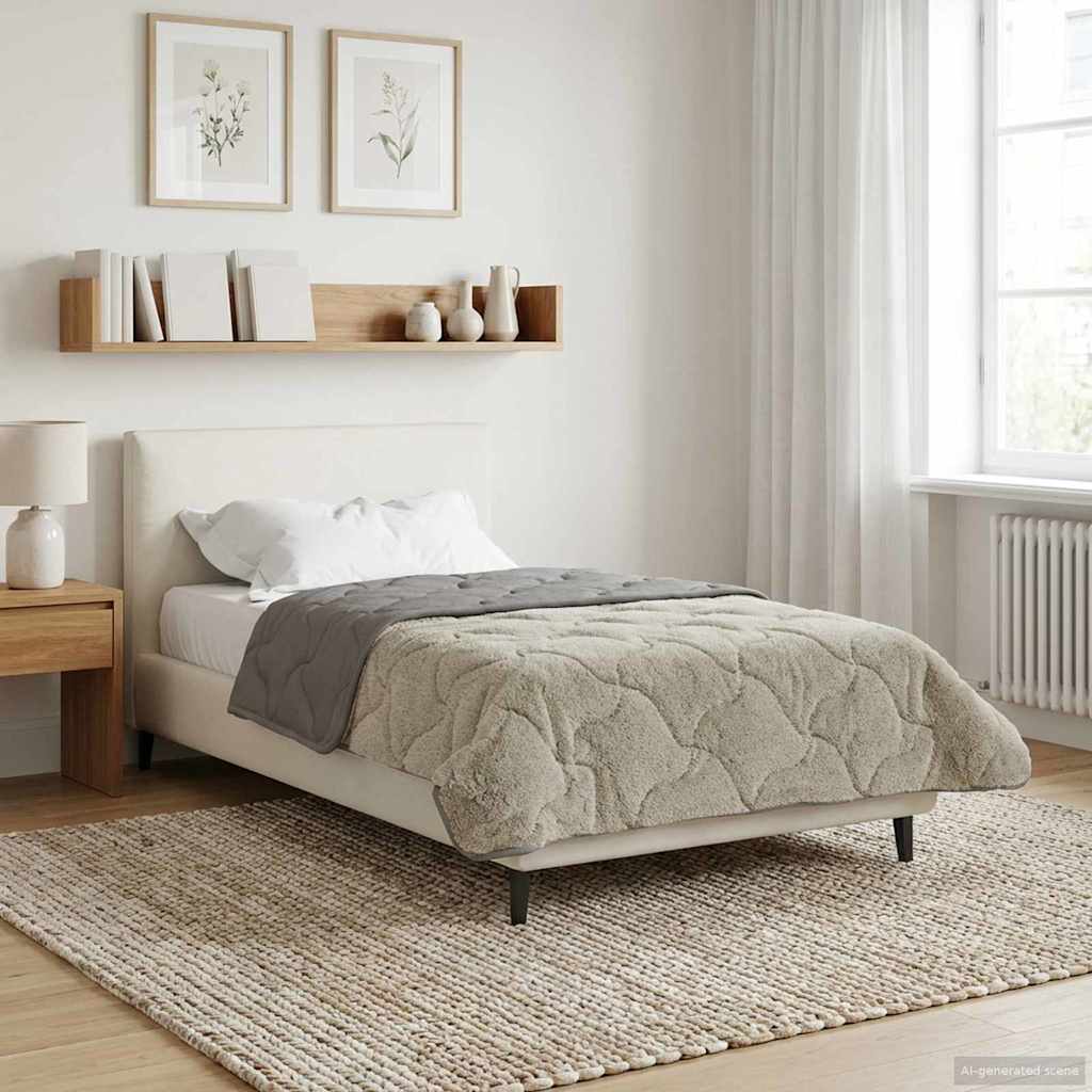 Piumino Letto Estivo 135 x 200 cm Estate Grigio chiaro